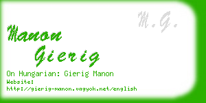 manon gierig business card